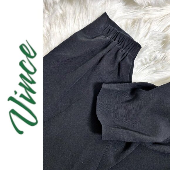 VINCE 100% Silk Lightweight Sleeveless Jumpsuit Black, Size 0 - Picture 7 of 12